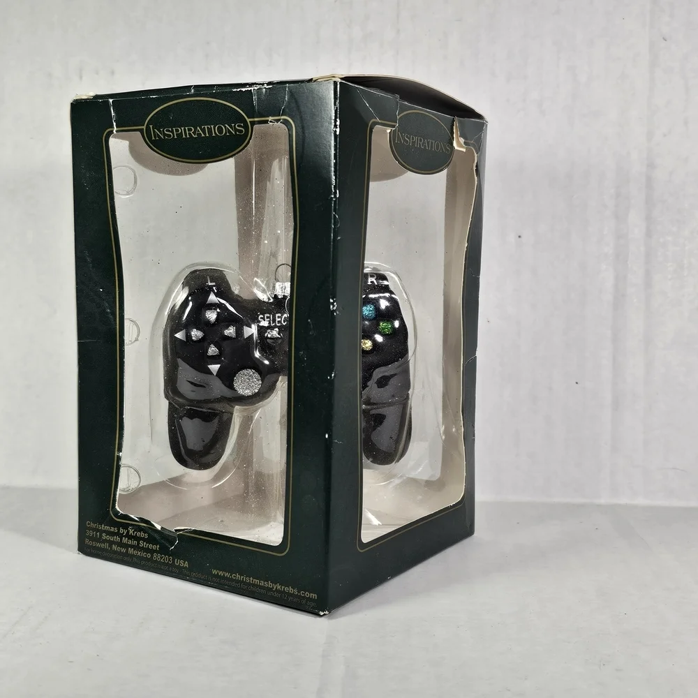 Black Multi-Color Gaming Controller Ornament